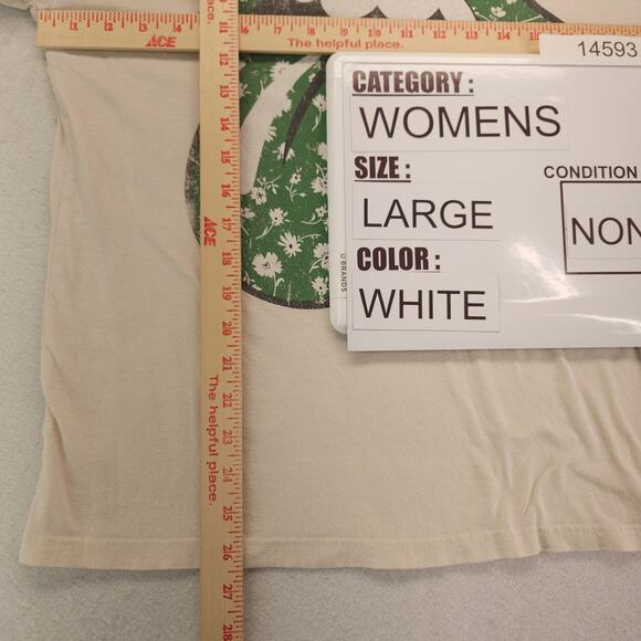 Rolling Stones Band Crew Neck Short Sleeve Graphic T Shirt Womens Size L White - Picture 9 of 11